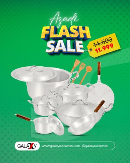 Galaxy Metal Finish Set - Pans & Pots 15 pieces